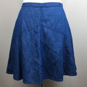 MADEWELL DARK BLUE DENIM SKIRT